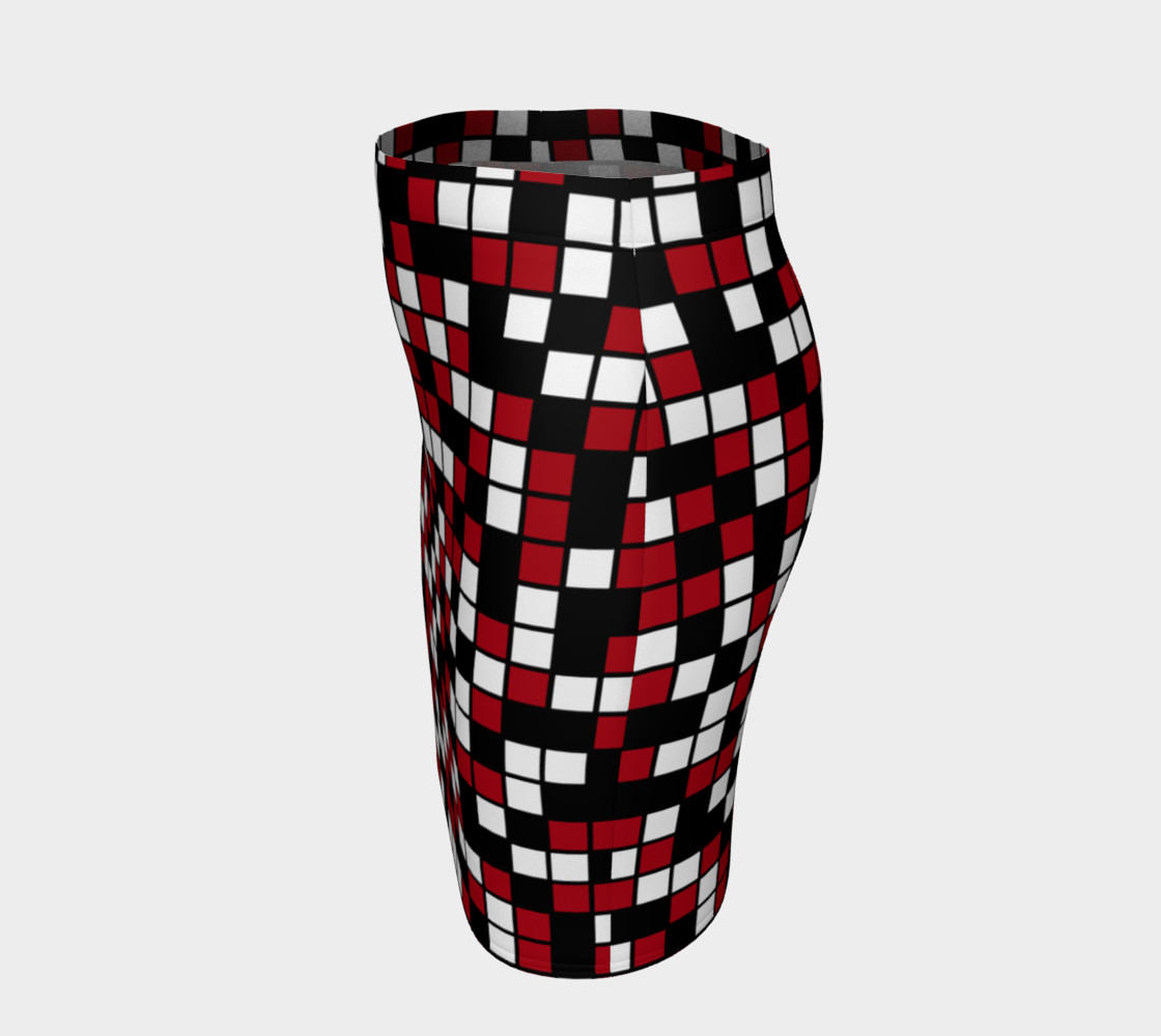 Aperçu de Dark Red, Black, and White Random Mosaic Squares #2