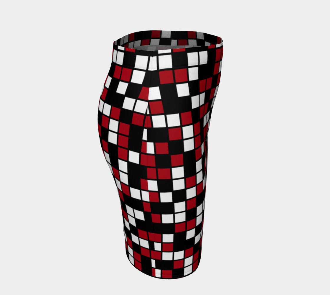 Aperçu de Dark Red, Black, and White Random Mosaic Squares #3