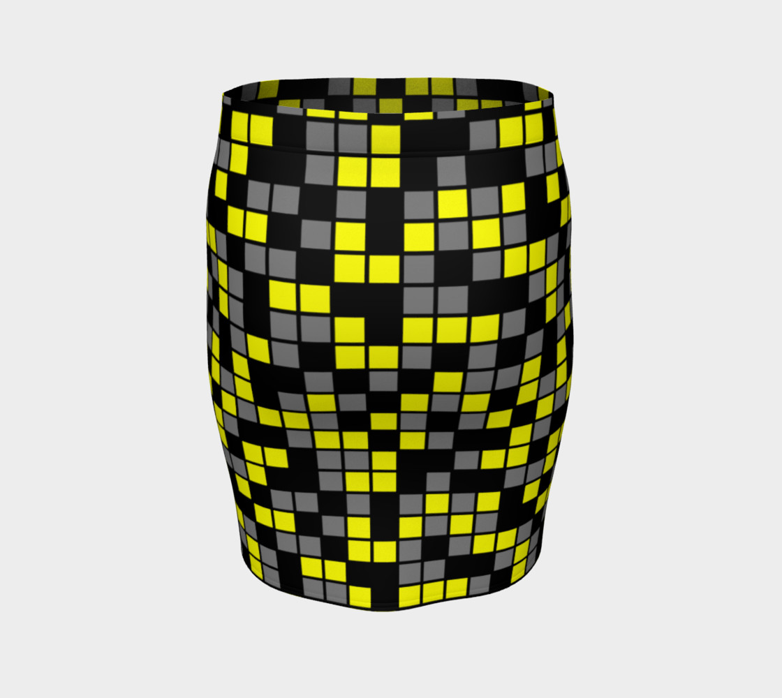 Aperçu de Yellow, Black, and Medium Grey Random Mosaic Squares #4
