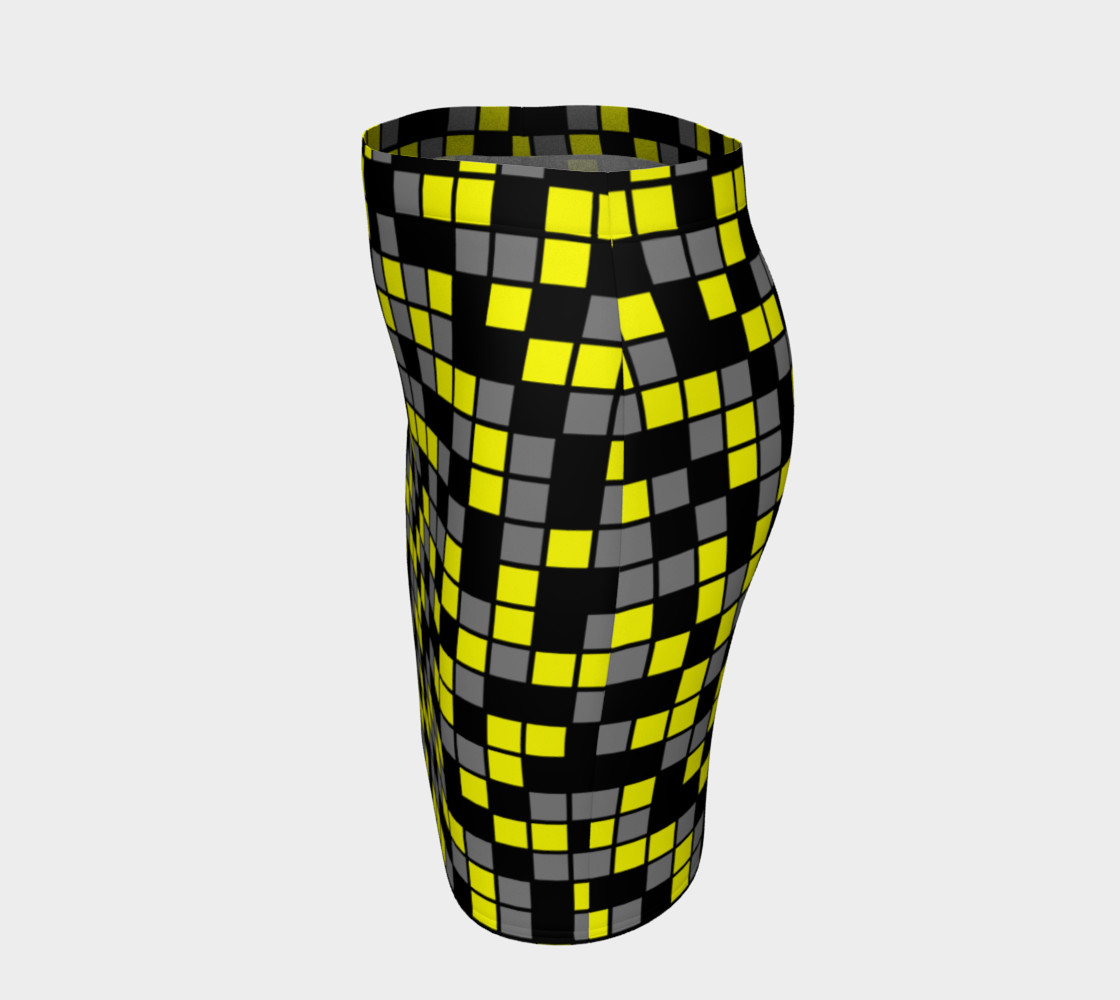 Aperçu de Yellow, Black, and Medium Grey Random Mosaic Squares #2