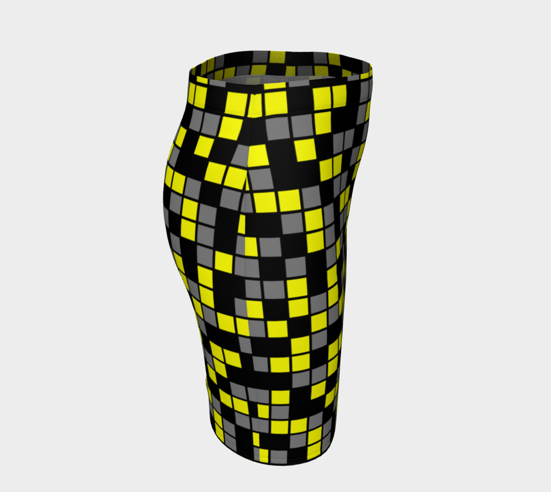 Aperçu de Yellow, Black, and Medium Grey Random Mosaic Squares #3
