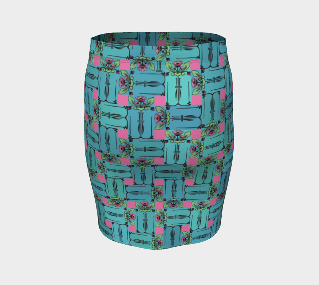 Charming Weave Fitted Skirt preview #4