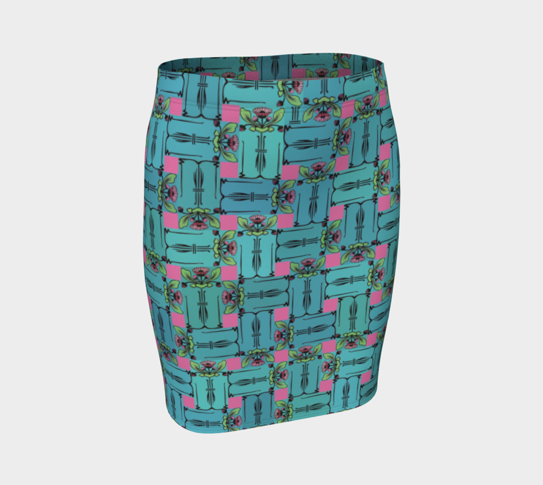 Charming Weave Fitted Skirt preview #1