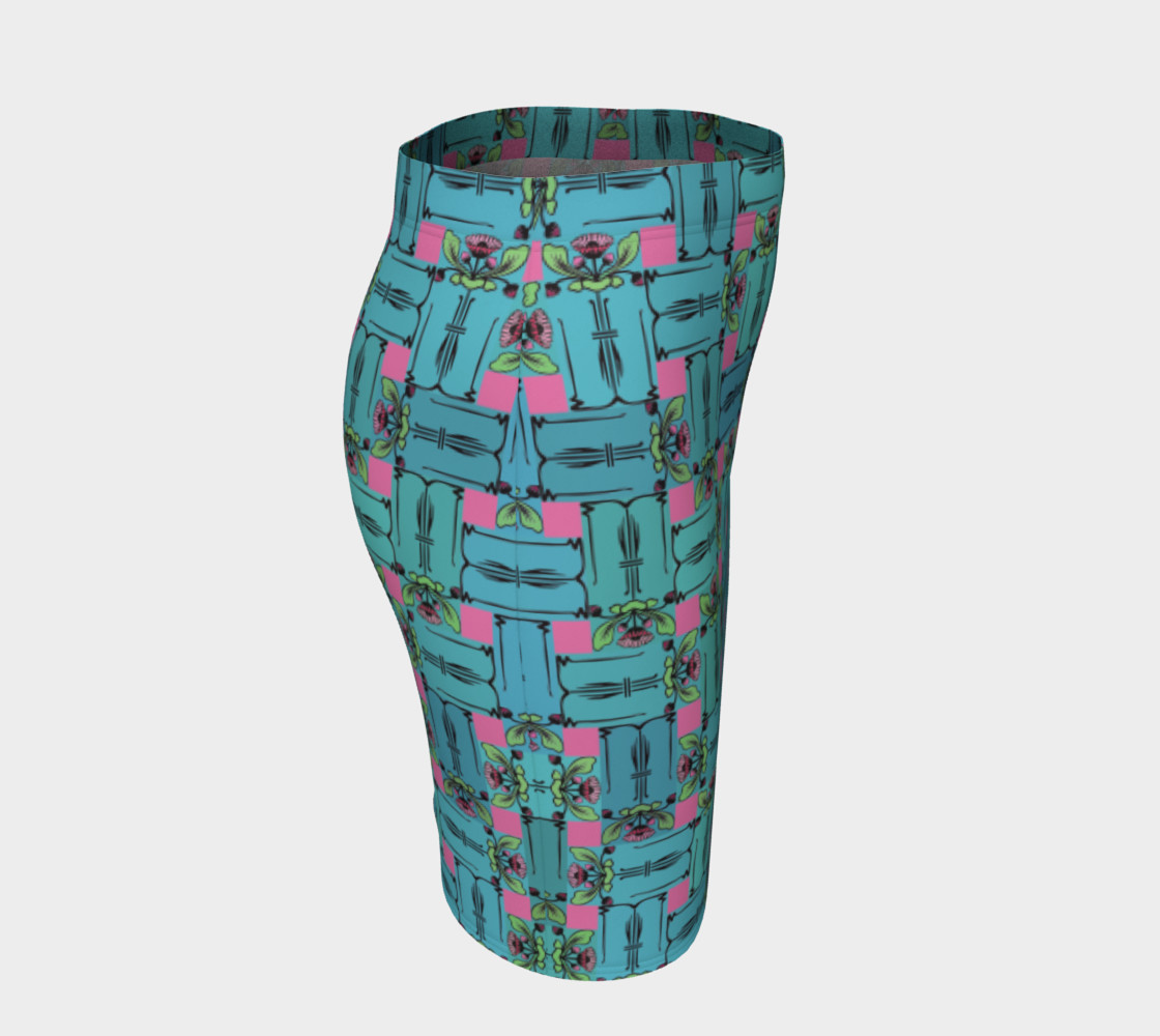 Charming Weave Fitted Skirt preview #3