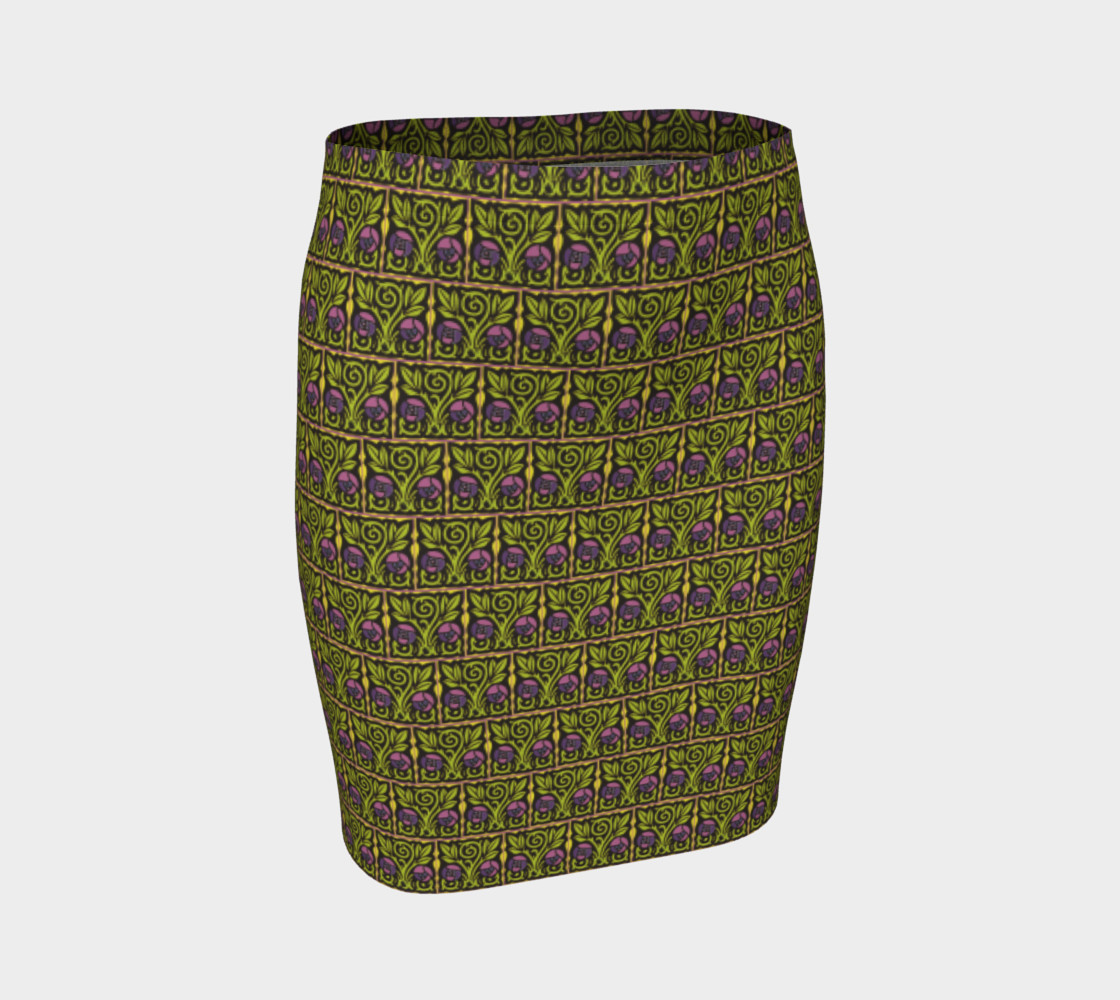 Arts and Crafts Rose Fitted Skirt preview #1