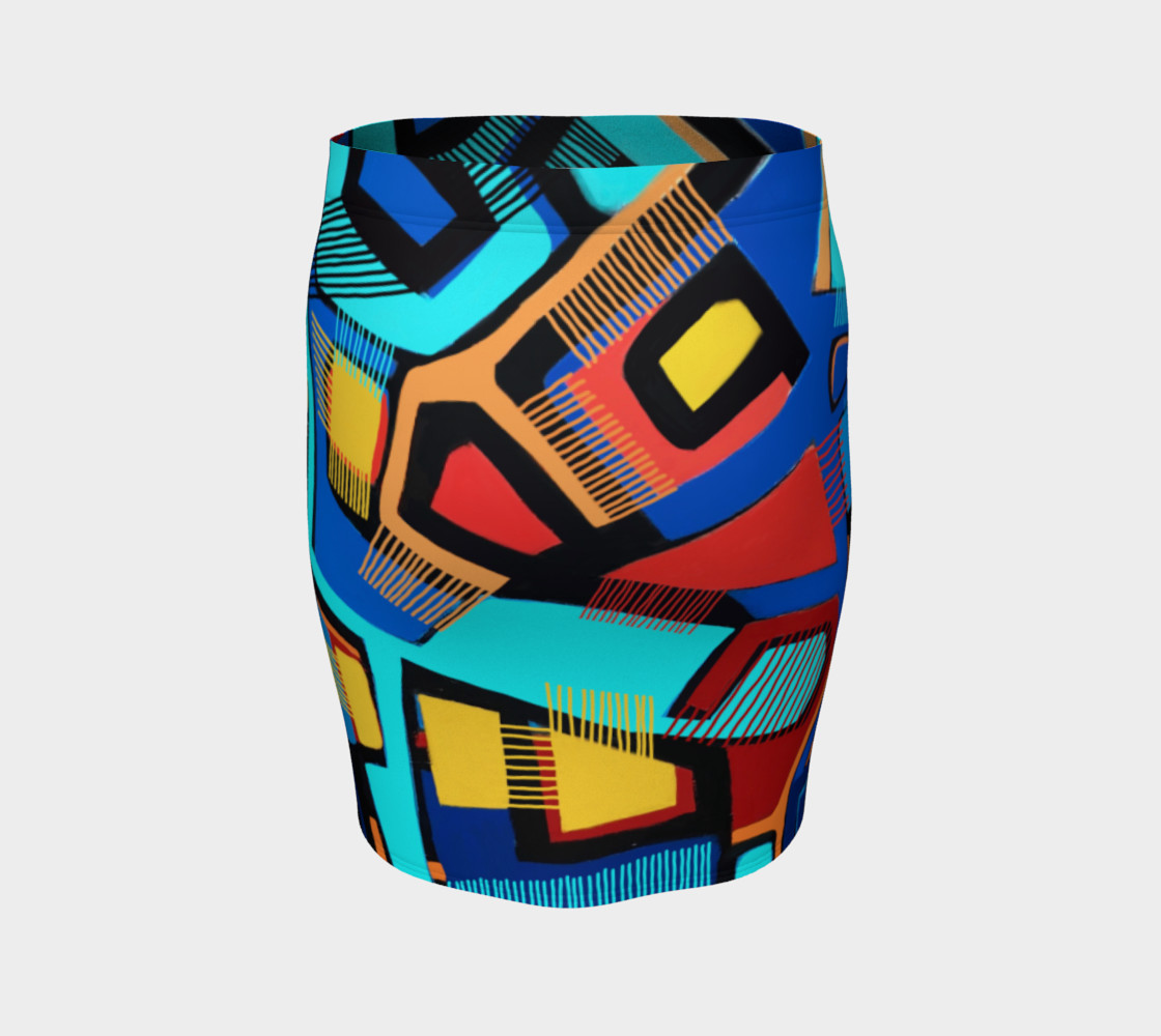 Blue Jazz Fitted Skirt preview #4