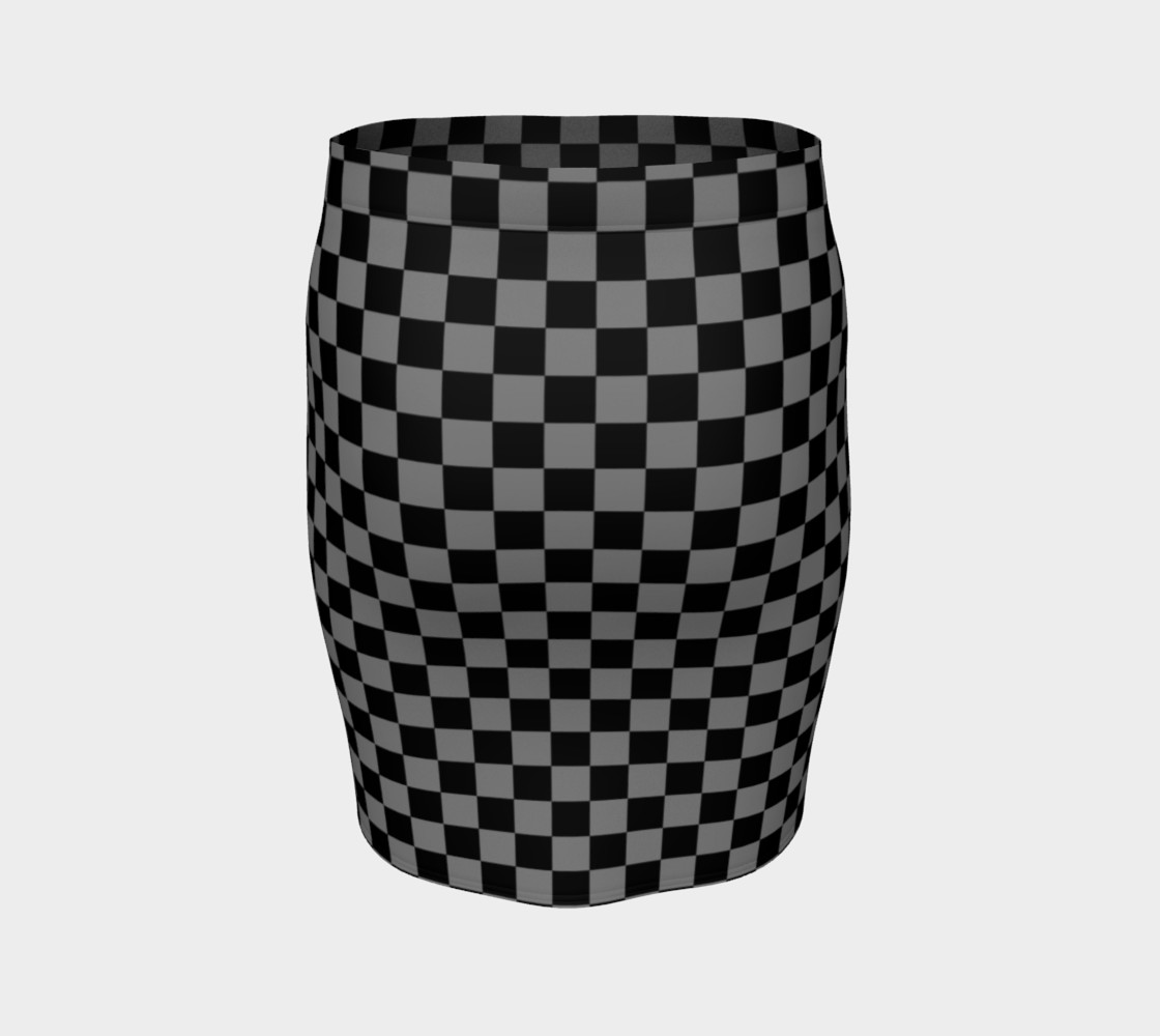 Aperçu de Black and Medium Grey Checkerboard Squares #4