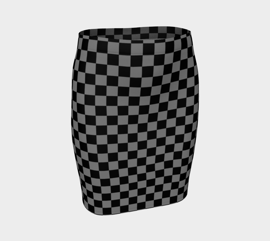 Aperçu de Black and Medium Grey Checkerboard Squares #1