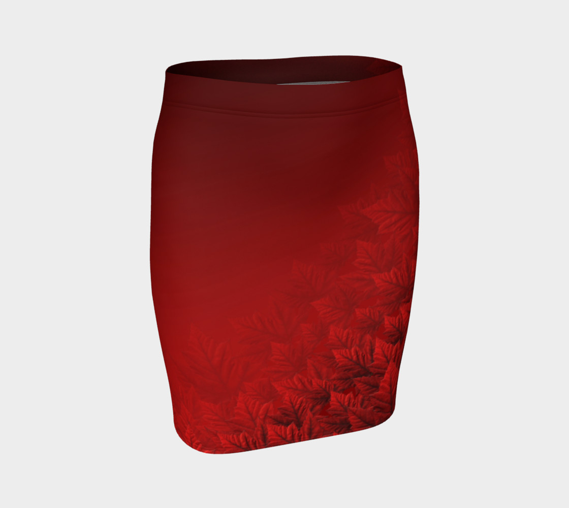 Autumn Leaves Skirt Fitted Canada Maple Leaf Skirts 3D preview
