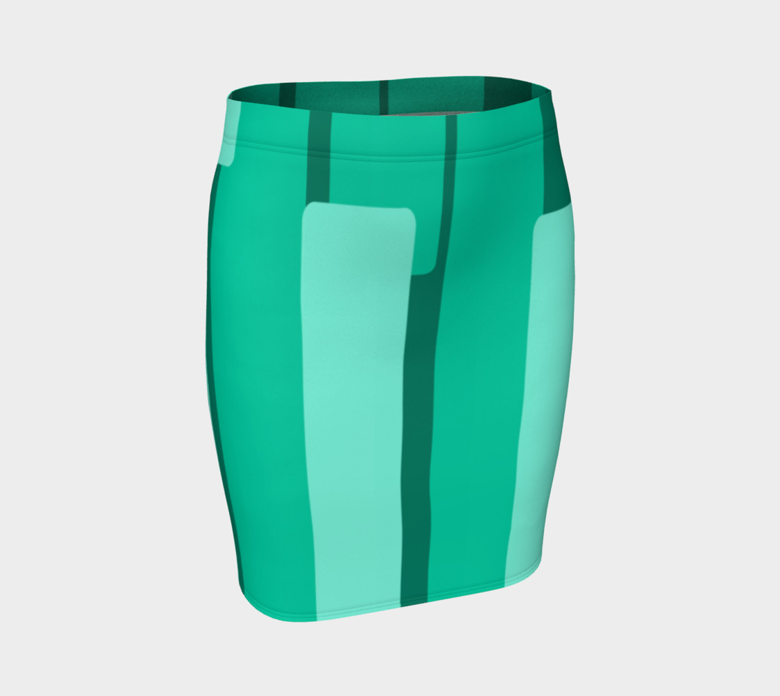 Teal Ocean Fitted Skirt preview #1