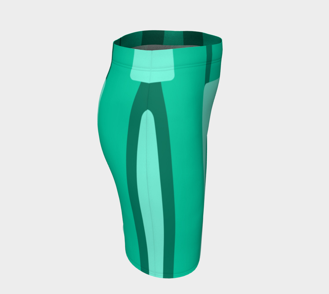 Teal Ocean Fitted Skirt preview #3