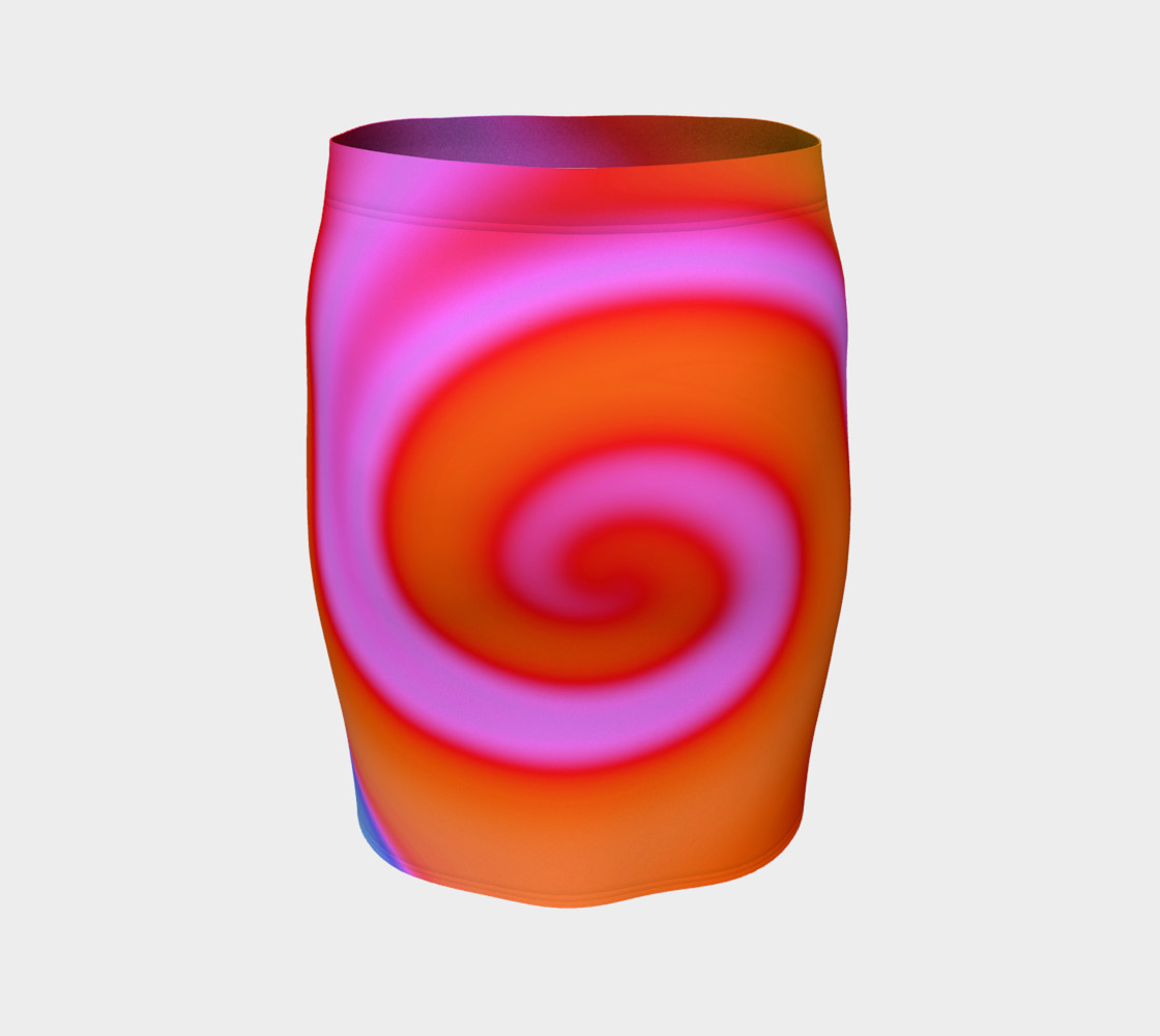 Bright Colorful Orange Pink Swirl Abstract preview #4