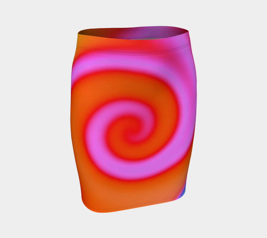 Bright Colorful Orange Pink Swirl Abstract preview #1
