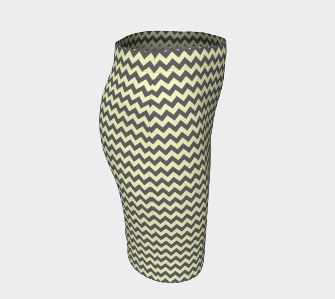 GREY & LINEN CHEVRON FITTED SKIRT preview #3