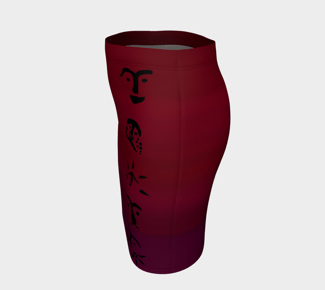 Red Fitted Skirt preview #2