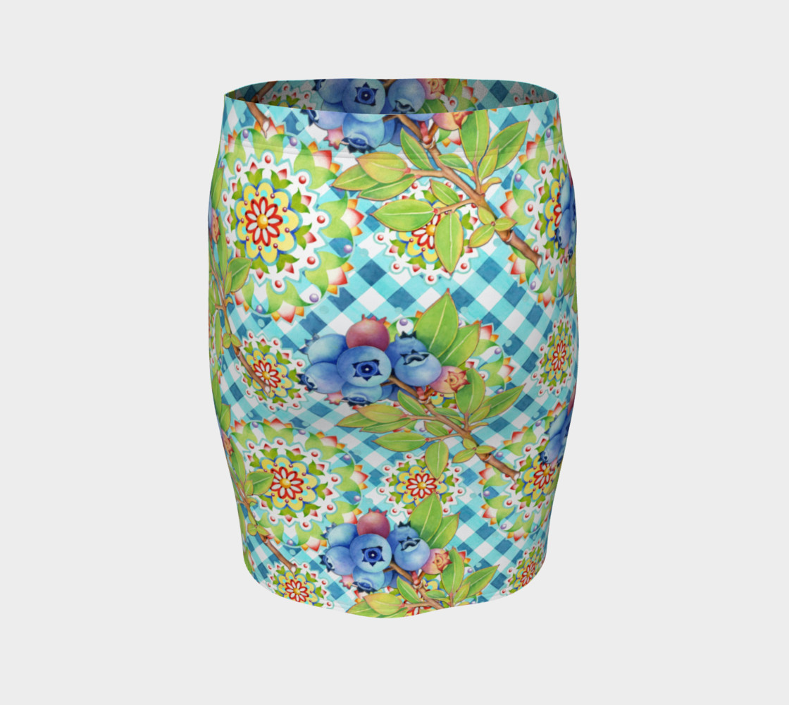 Maine Blueberries Gingham Mandala preview #4