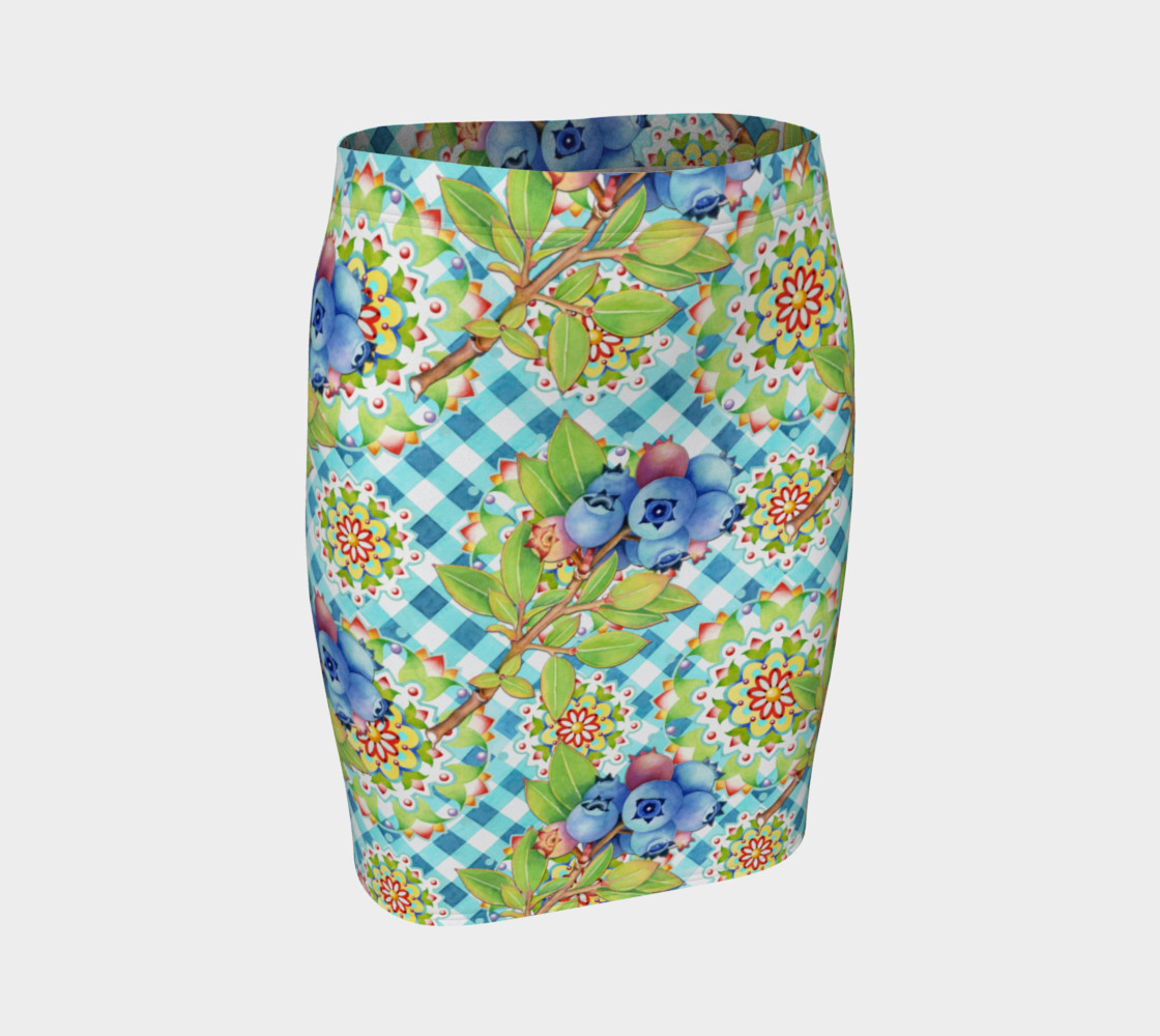 Maine Blueberries Gingham Mandala preview #1