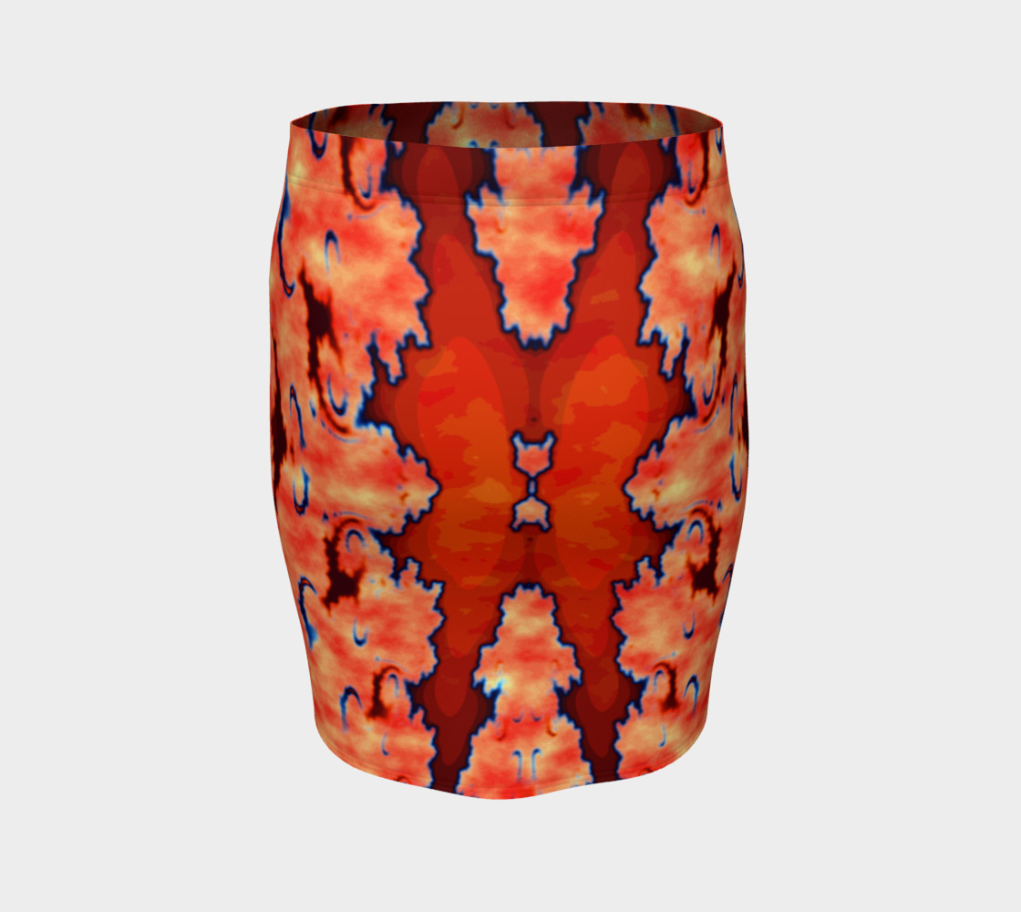 "Abstract" Fitted Skirt preview #4