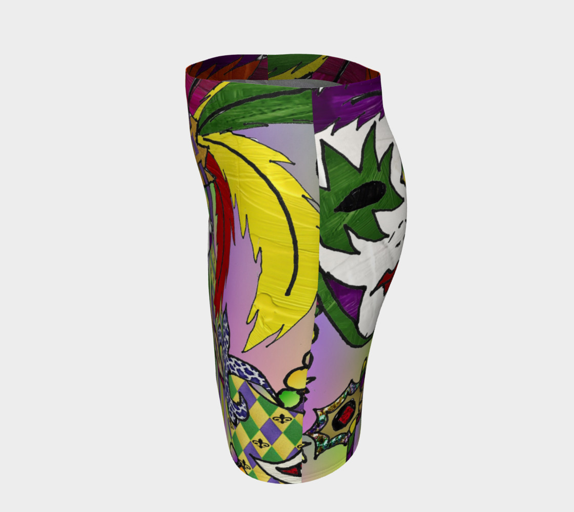 Mardi Gras Mask Art Print Fitted Skirt preview #2