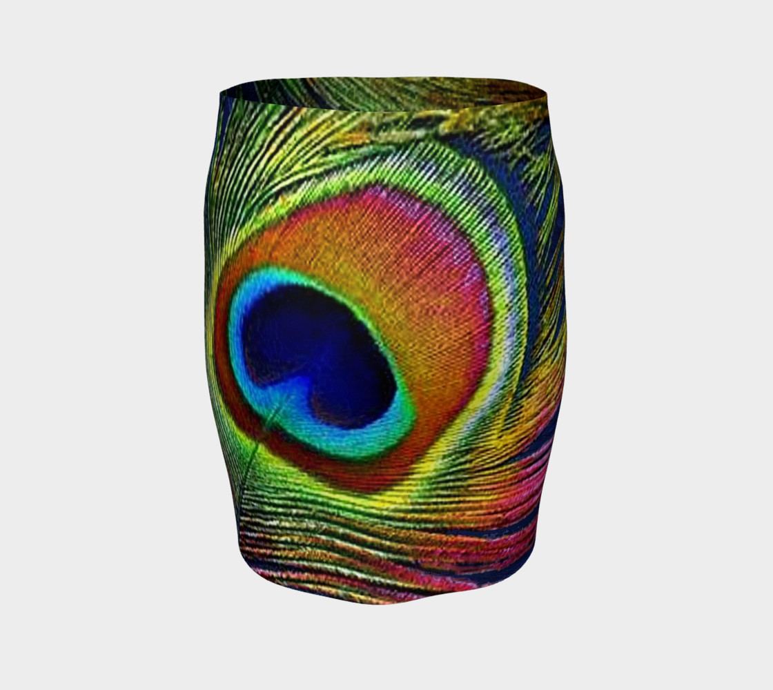 Peacock Feather Fitted Skirt preview #4