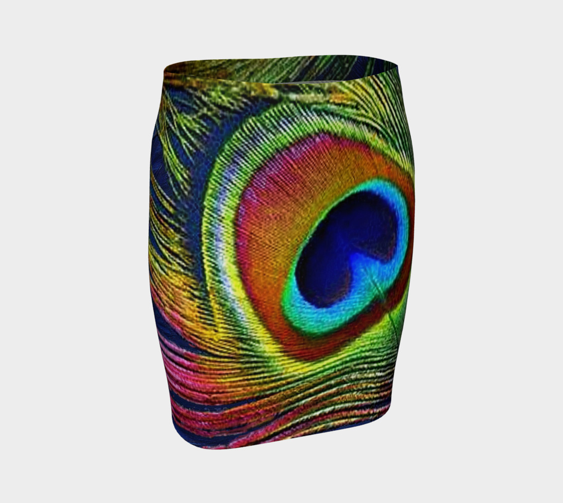 Peacock Feather Fitted Skirt preview #1