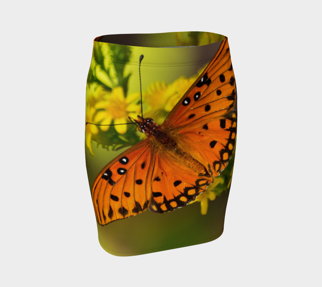 Passion Butterfly Fitted Skirt 3D preview