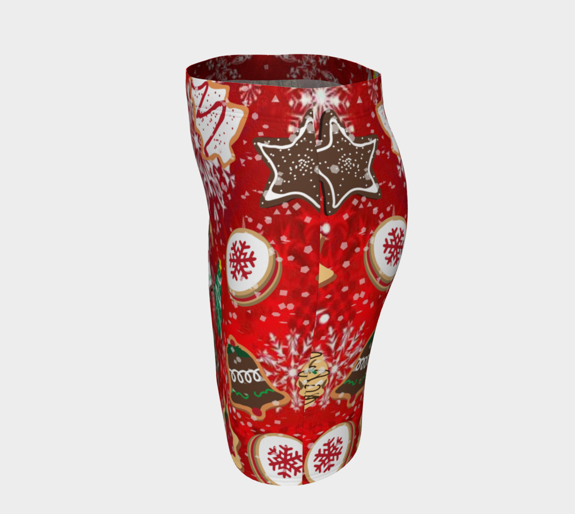 Retro Christmas Cookies Holiday Fitted Skirt preview #2
