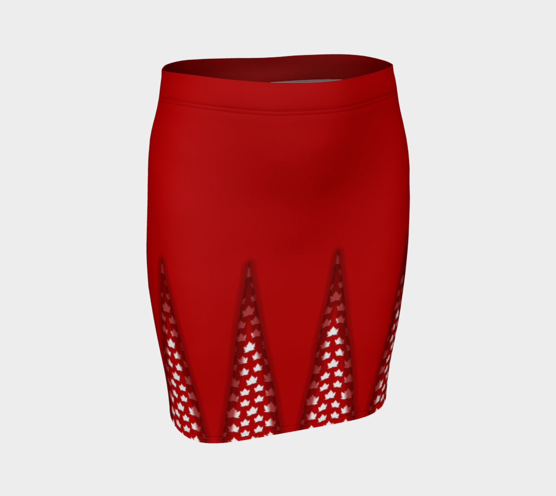 Canada Skirts Cute Canada Fitted Skirts Red thumbnail #2
