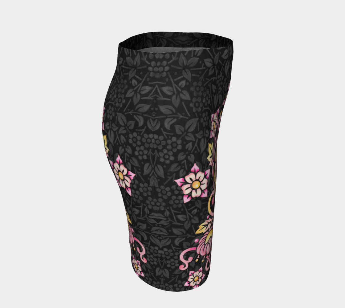 Rose Damask Fitted Skirt preview #3