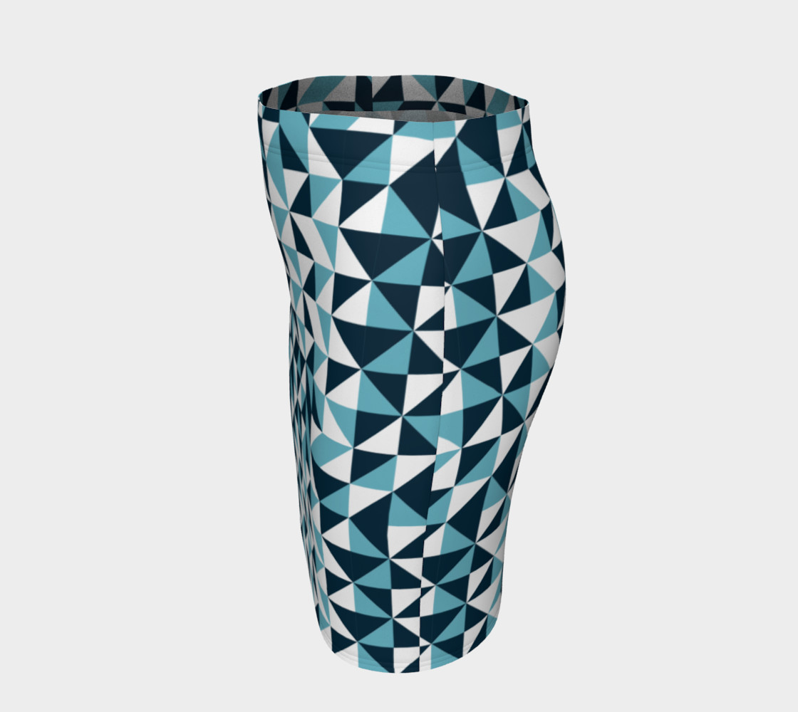 Blue Triangles Fitted Skirt preview #2