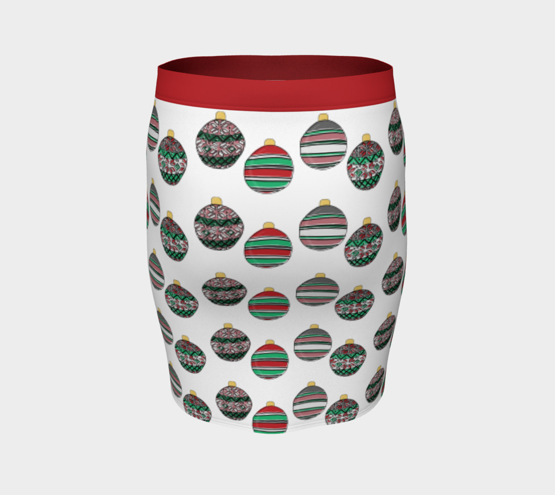 Aperçu de Happy Holidays Fitted Skirt #4
