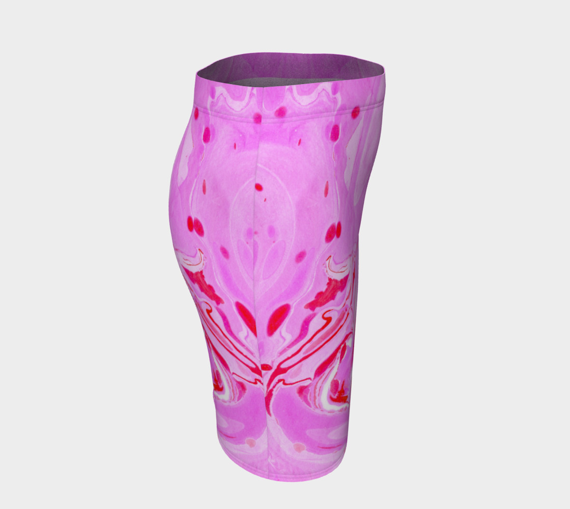 Pink Red Abstract Marble - Pencil Skirt preview #3