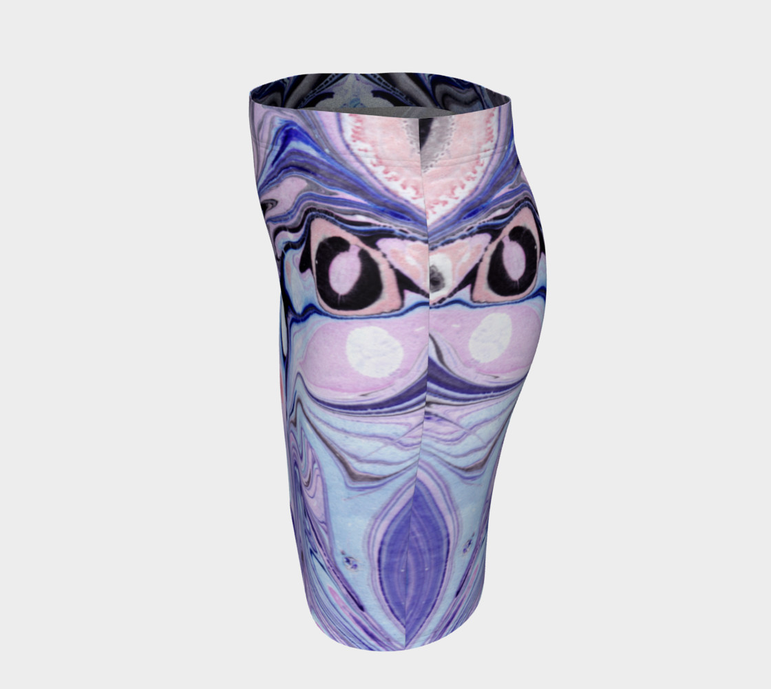 Purple Black Abstract Marble Pattern - Pencil Skirt preview #2