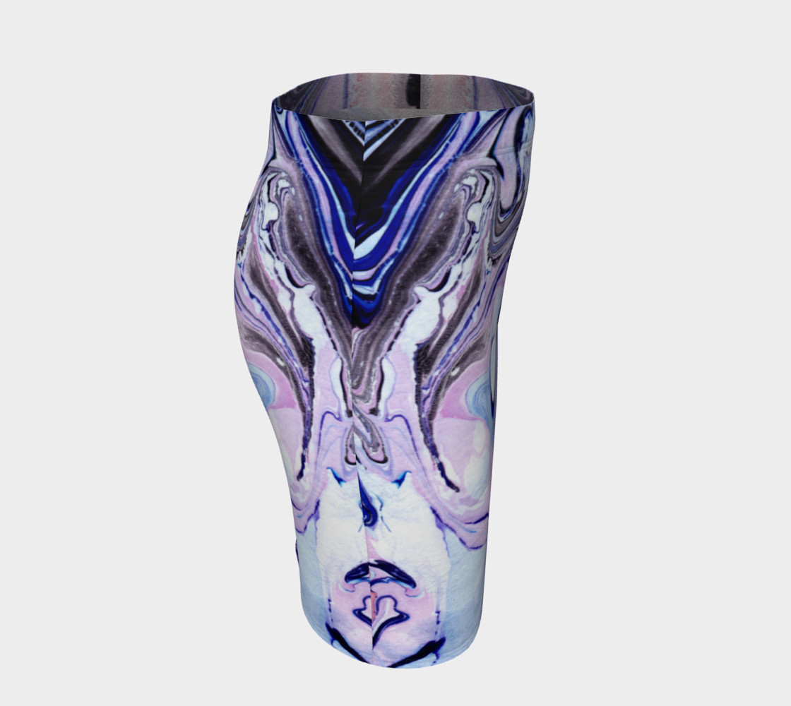 Purple Black Abstract Marble Pattern - Pencil Skirt preview #3