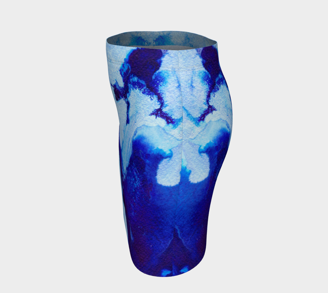 Blue Abstract Marble - Pencil Skirt preview #2