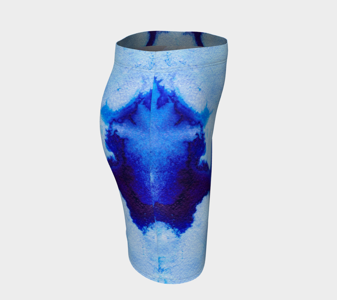 Blue Abstract Marble - Pencil Skirt preview #3