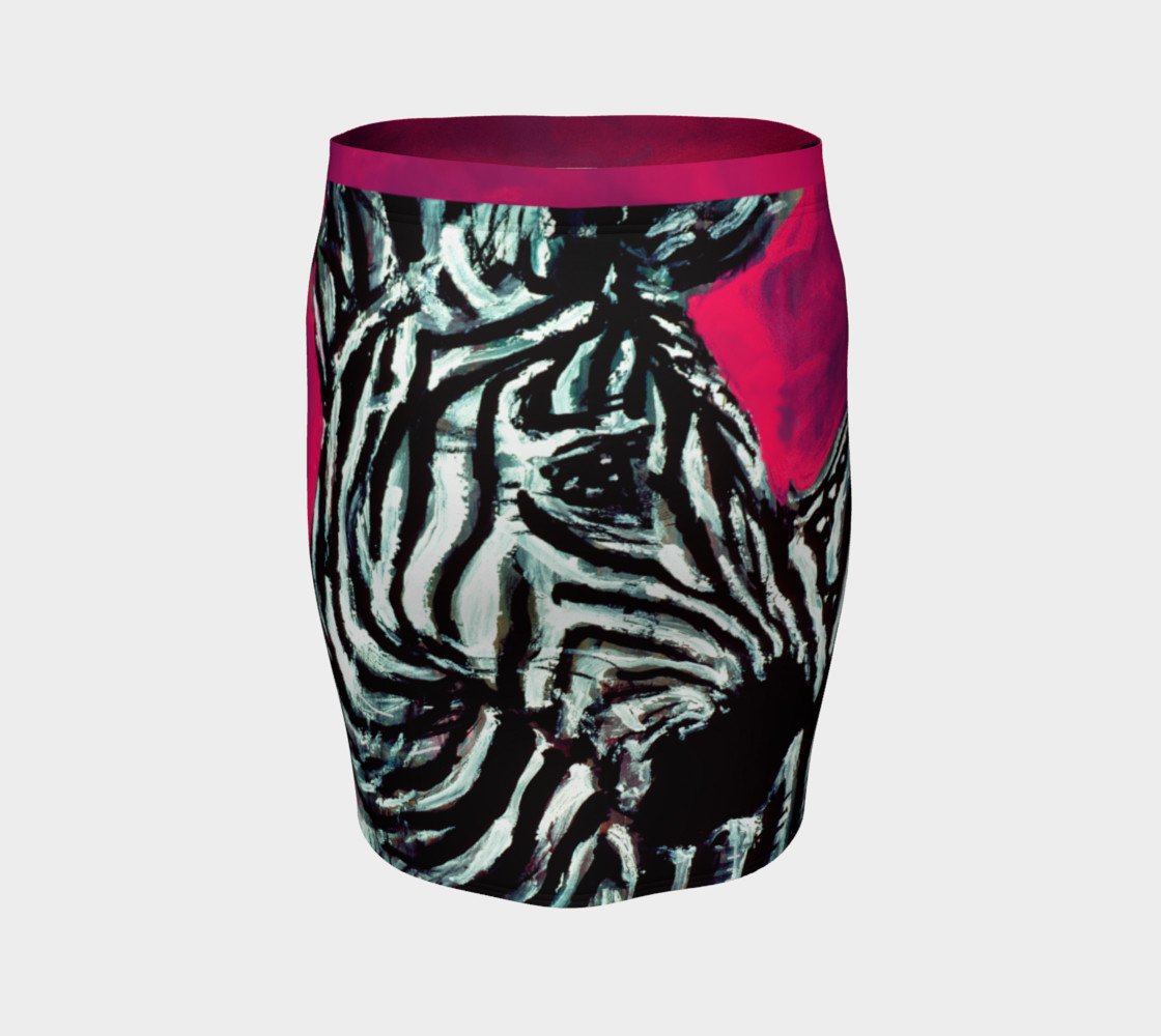 Abrica-Zebra / Zebra Head Striped Fitted Skirt preview #4