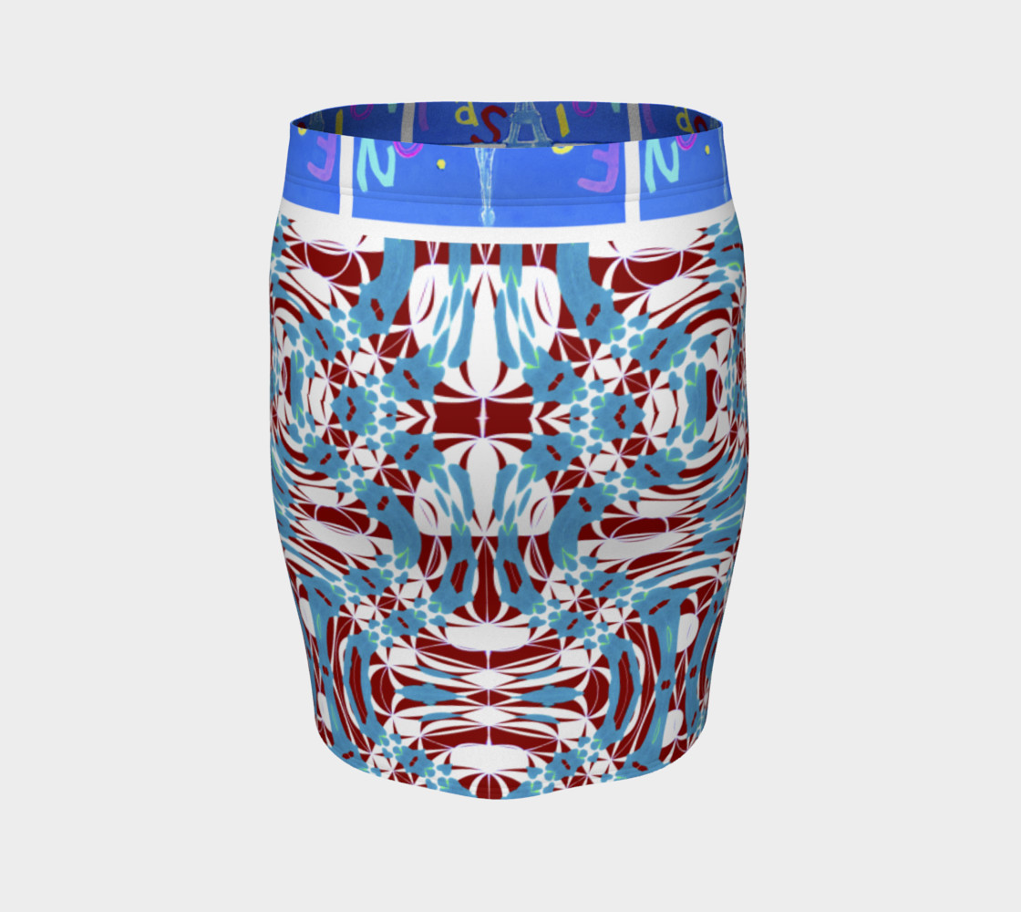 Aperçu de Fashion Art Central / Swirl Design Fitted Skirt w/Fashion Central Waistband #4