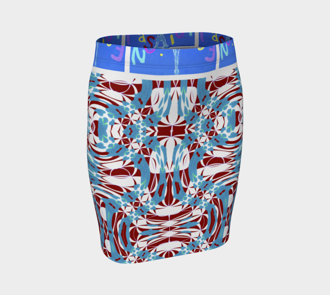 Aperçu de Fashion Art Central / Swirl Design Fitted Skirt w/Fashion Central Waistband #1