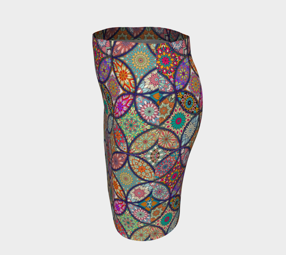 Vibrant Mandalas Fitted Skirt preview #2