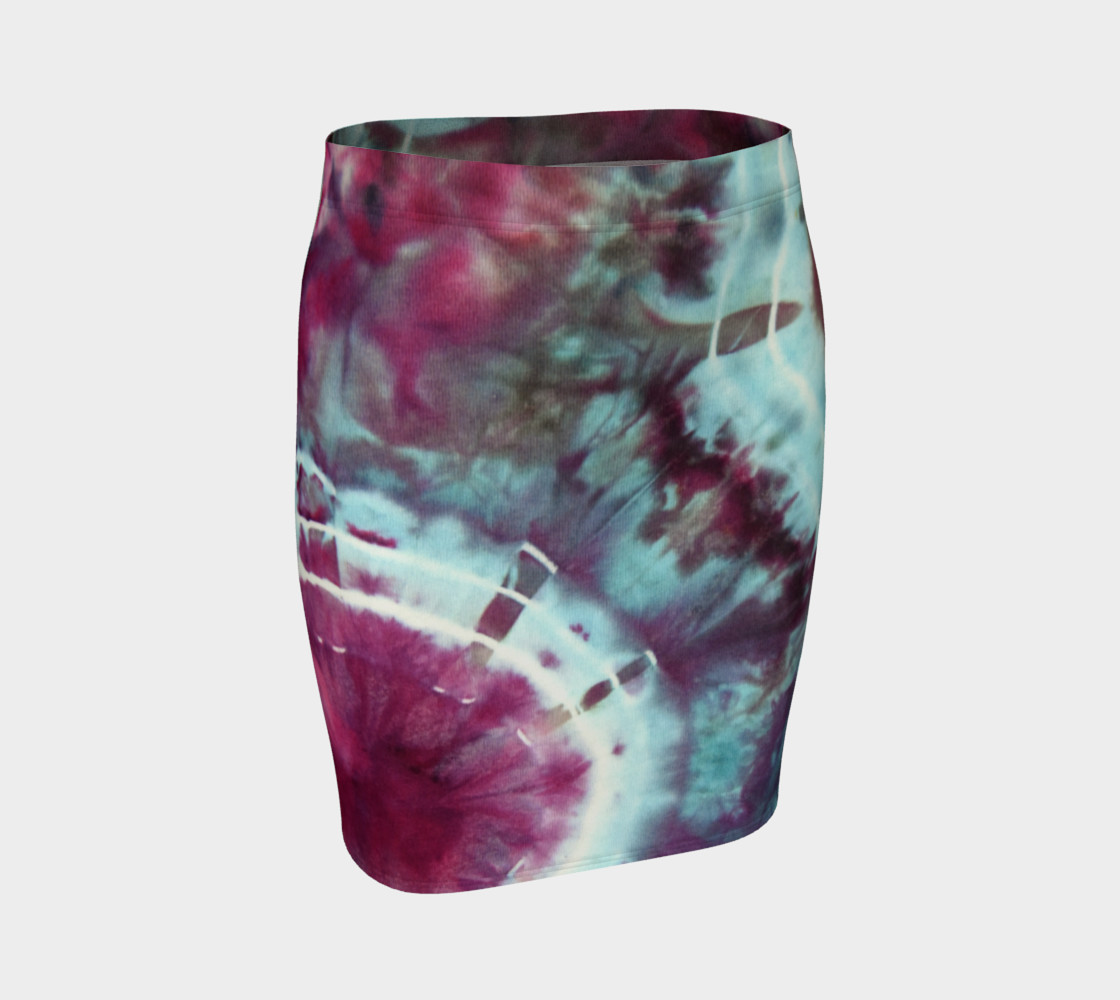 Pink Circles Fitted Skirt preview #1