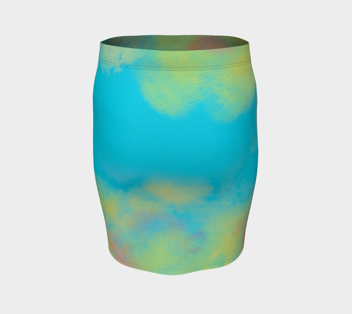 Aqua Yellow and Pink Watercolor preview #4