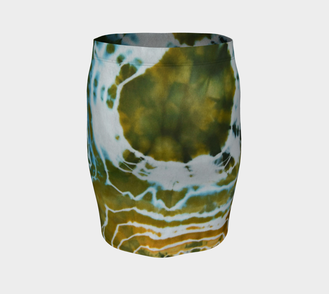 Green Geode Fitted Skirt preview #4