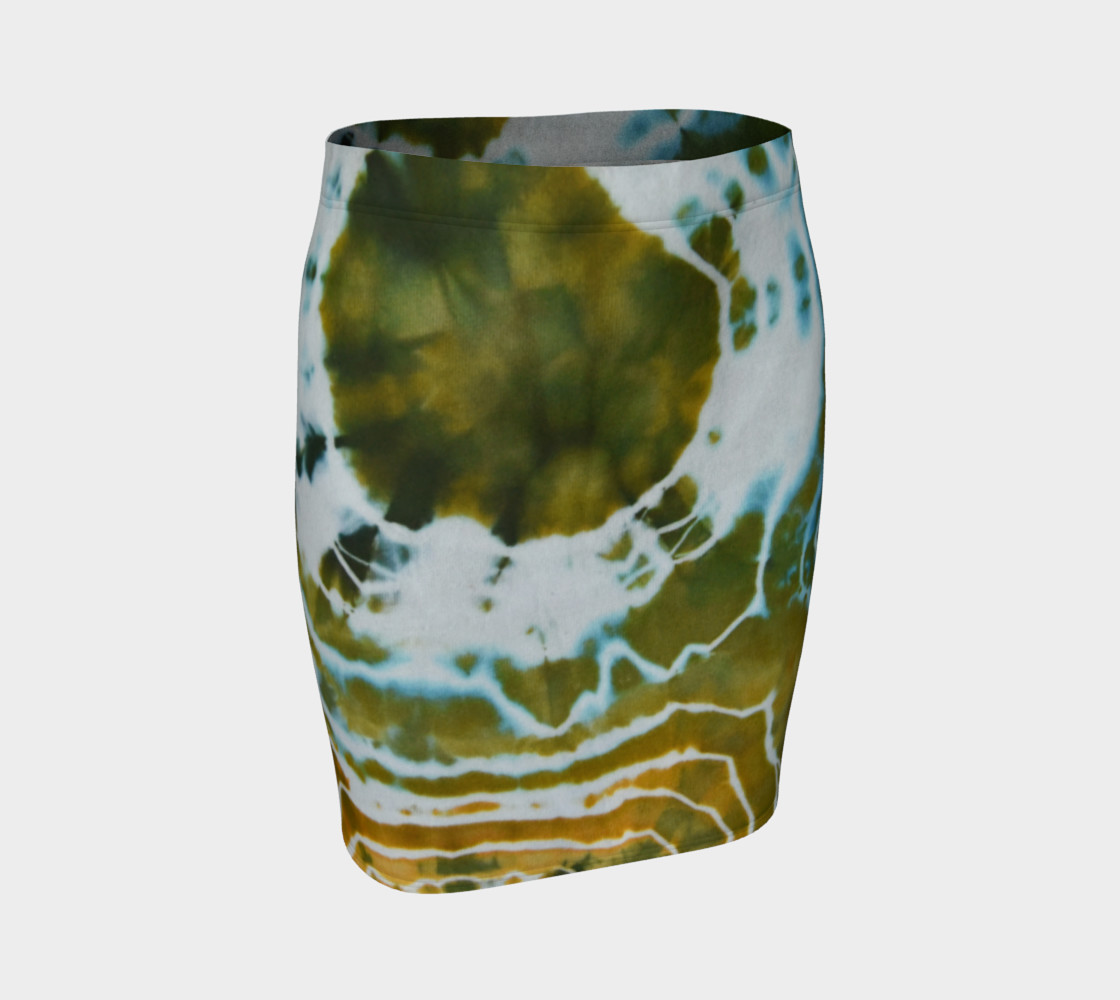 Green Geode Fitted Skirt preview #1