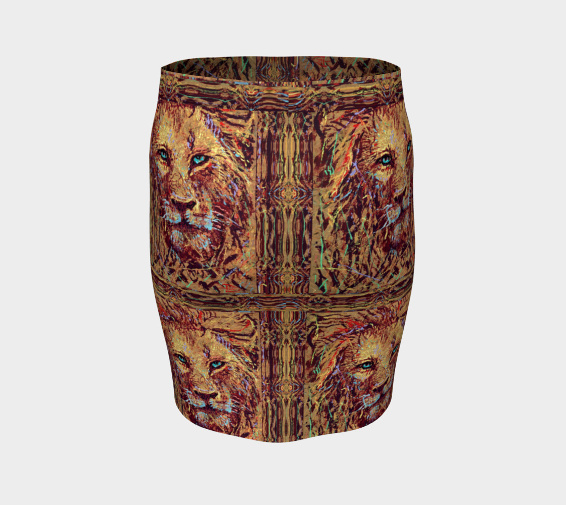 Aperçu de King Leo Lion-Guard Thin-Band Fitted Skirt #4