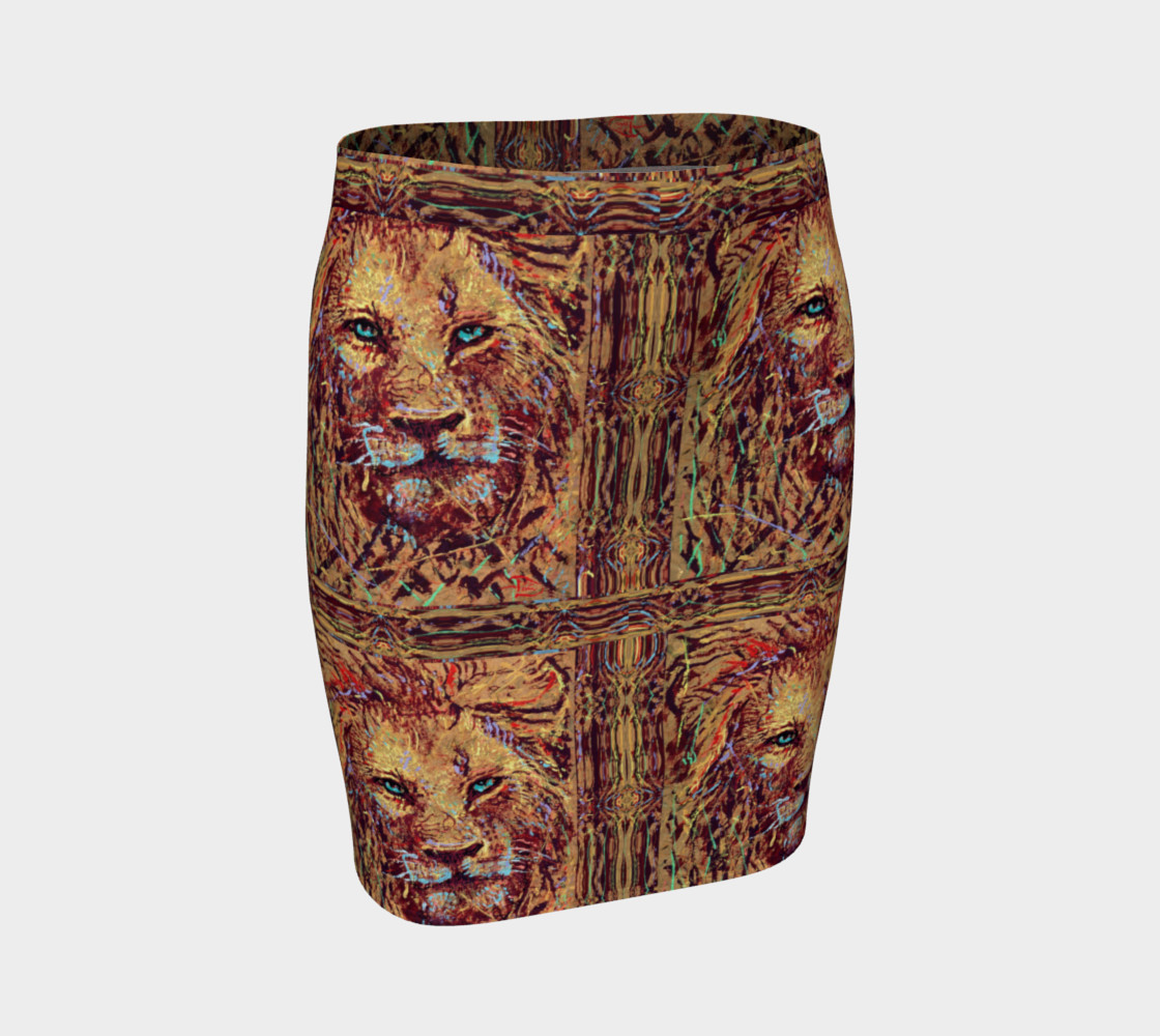 Aperçu de King Leo Lion-Guard Thin-Band Fitted Skirt #1