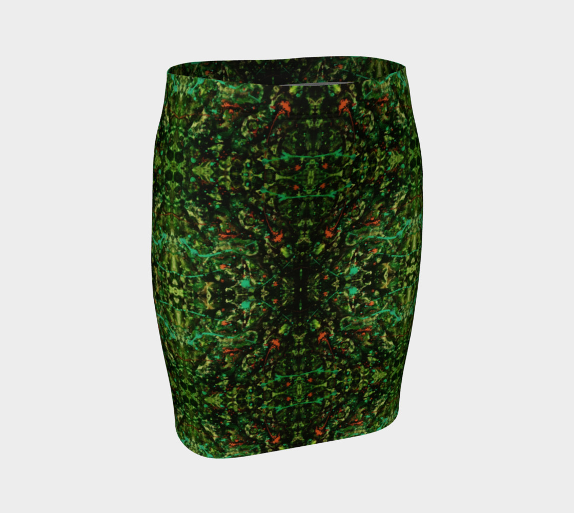 Jungle Velvet Fitted Skirt  preview #1