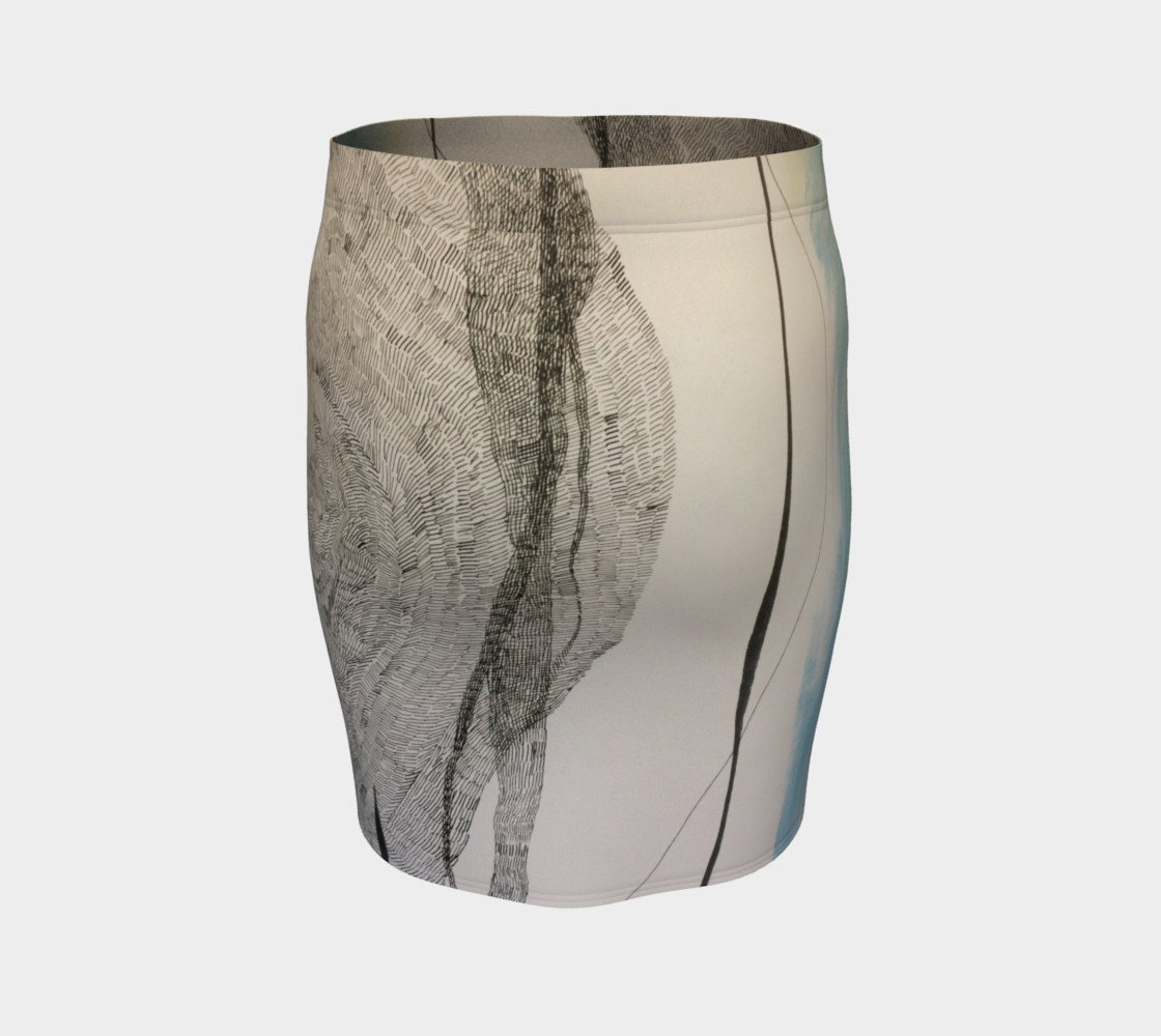 ocean current pencil skirt preview #4