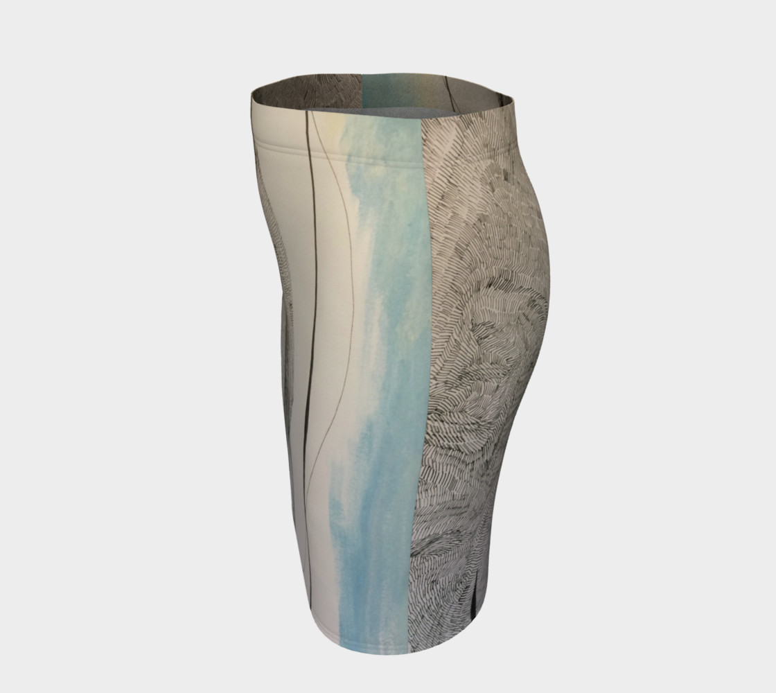 ocean current pencil skirt preview #2