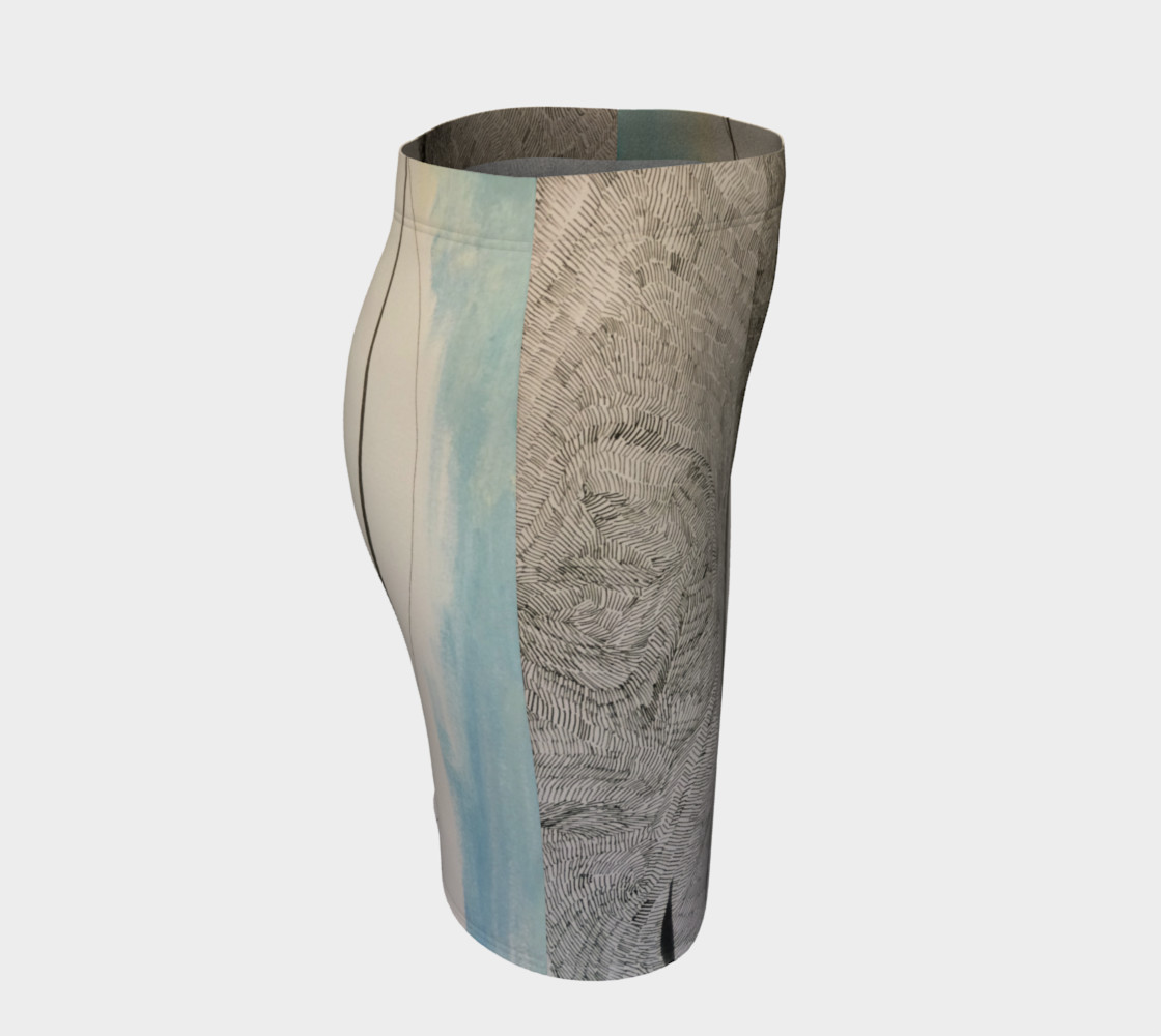 ocean current pencil skirt preview #3